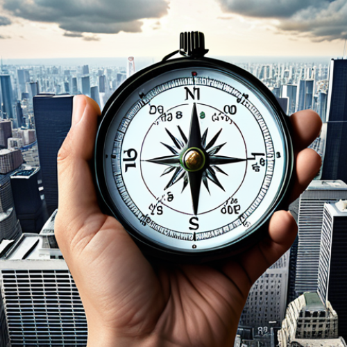 Home 19 **
A person holding a compass, navigating a chaotic cityscape filled with fluctuating stock charts, rising and falling interest rate graphs, and news headlines about economic crises. The overall mood is one of complexity but with a sense of guided direction.
**
