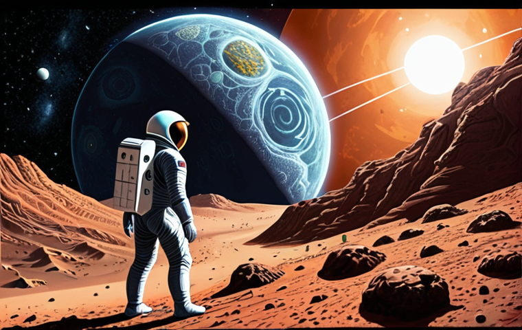 **Prompt 1: The Human-Tech Frontier**
An intricate, visually dynamic scene illustrating the rapid evolution of scientific and technical advancements. On one side, elements symbolizing medical breakthroughs like DNA strands morphing into healing light, futuristic surgical tools, and a healthy, vibrant human figure. On the other, cosmic imagery with satellites orbiting Earth, astronauts on the moon, and sleek spaceships exploring Mars. Intertwined within this, subtle representations of advanced AI (glowing neural networks) and robotics (elegant, non-threatening humanoid arms interacting with data), with a slight, thoughtful shadow on the human figure, hinting at the ethical questions and adaptation required. The overall mood is one of awe, innovation, and humanity reaching for new frontiers.