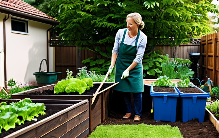 **
"A woman in appropriate attire, gardening in her backyard, fully clothed, tending to a vegetable garden with various plants, compost bin visible, neighborhood in the background, safe for work, family-friendly, perfect anatomy, natural proportions, professional quality, modest clothing, sustainable living concept, well-formed hands, proper finger count."
**