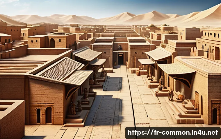 고대 문명 - A detailed, realistic depiction of the ancient city of Mohenjo-Daro at its peak, showcasing its adva...